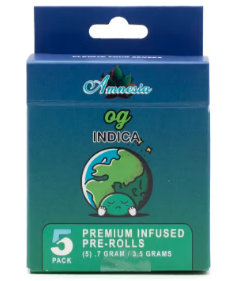 Photograph of product: Amnesia - 5pk infused Prerolls - OG