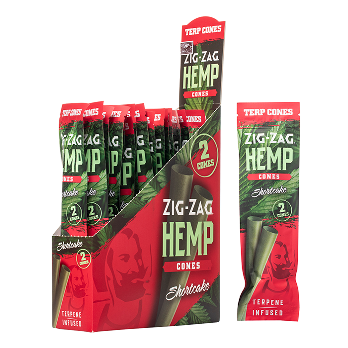 Photograph of product: Zig-Zag - Terp Infused Hemp Cones - Shortcake - 2pk
