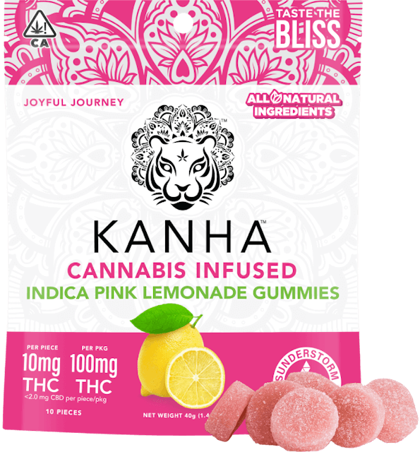 Photograph of product: 100MG Gummies Classic Pink Lemonade - Pink Lemonade (Indica)