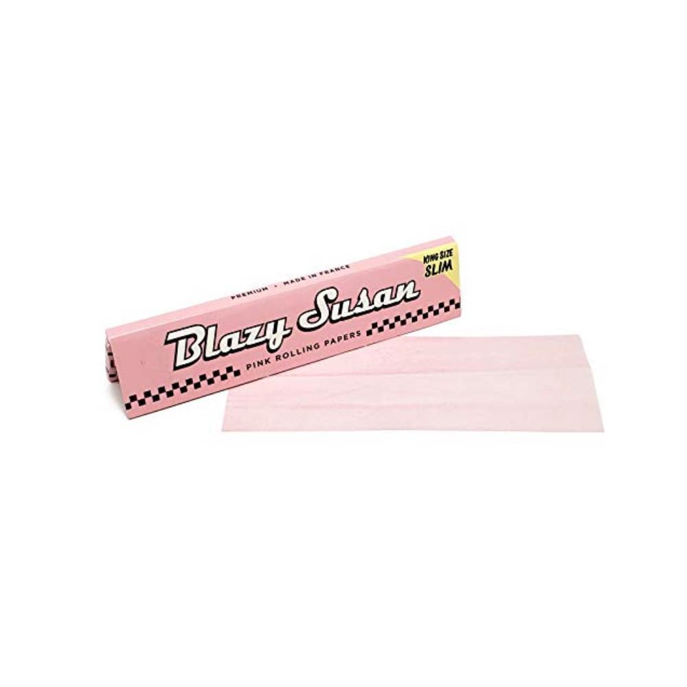 Photograph of product: Blazy Susan Pink Rolling Papers | 1 1/4