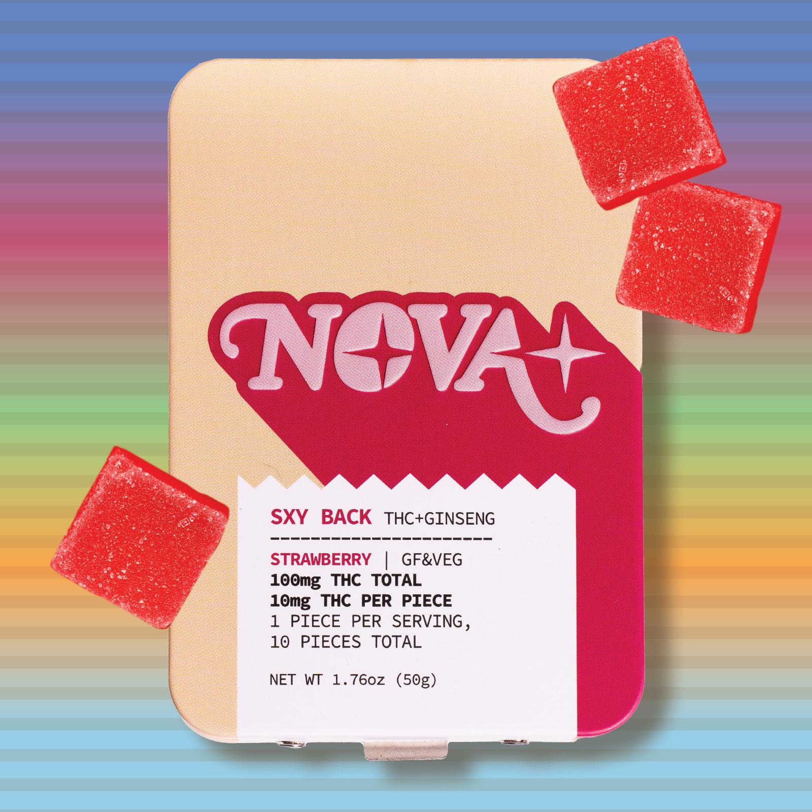 Photograph of product: Nova | SXY BCK (s) strawberry gummies 10mg/10-pk