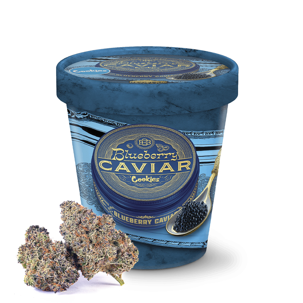 Photograph of product: Cookies - Blueberry Caviar - Indoor - Flower Tub - 3.5g