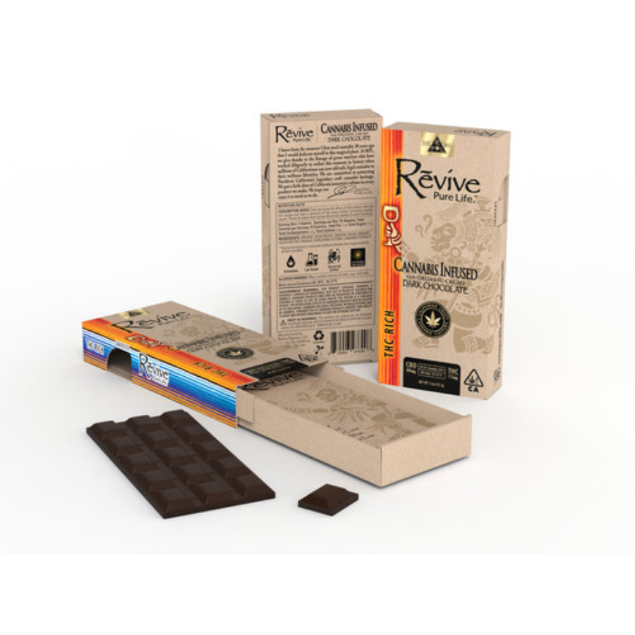 Photograph of product: Revive Pure Life Milk Chocolate Rosin Infused TH-oui 100mg