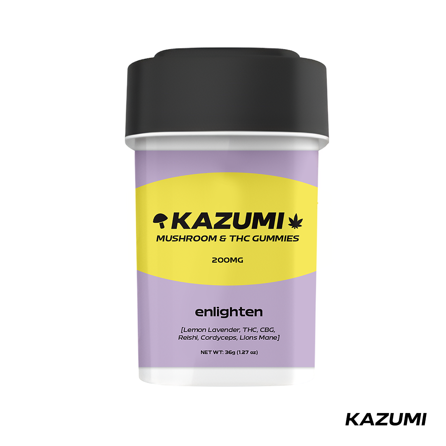 Photograph of product: Enlighten Lemon Lavender Gummies | 20:5 TH-oui:CBG | 200mg