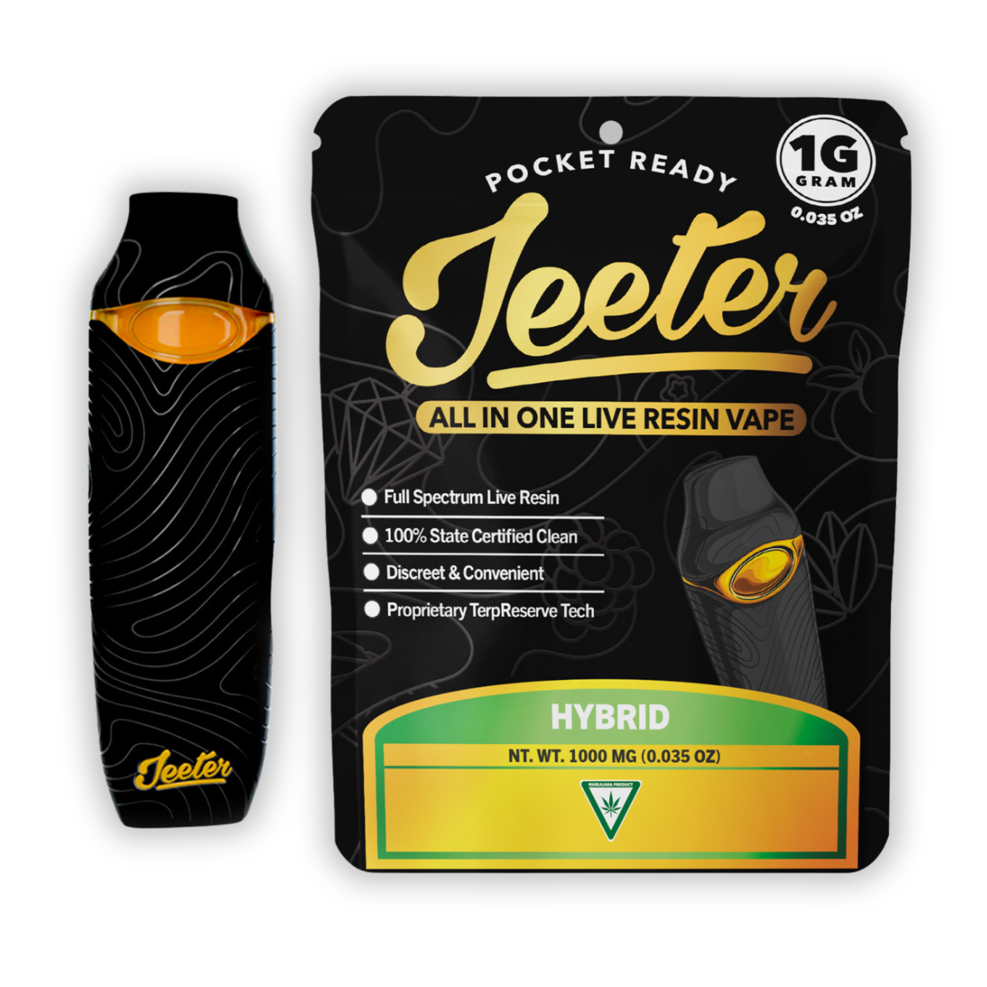 Photograph of product: Jeeter | Live Resin All-In-One Disposable | Lone Wolf | 1g
