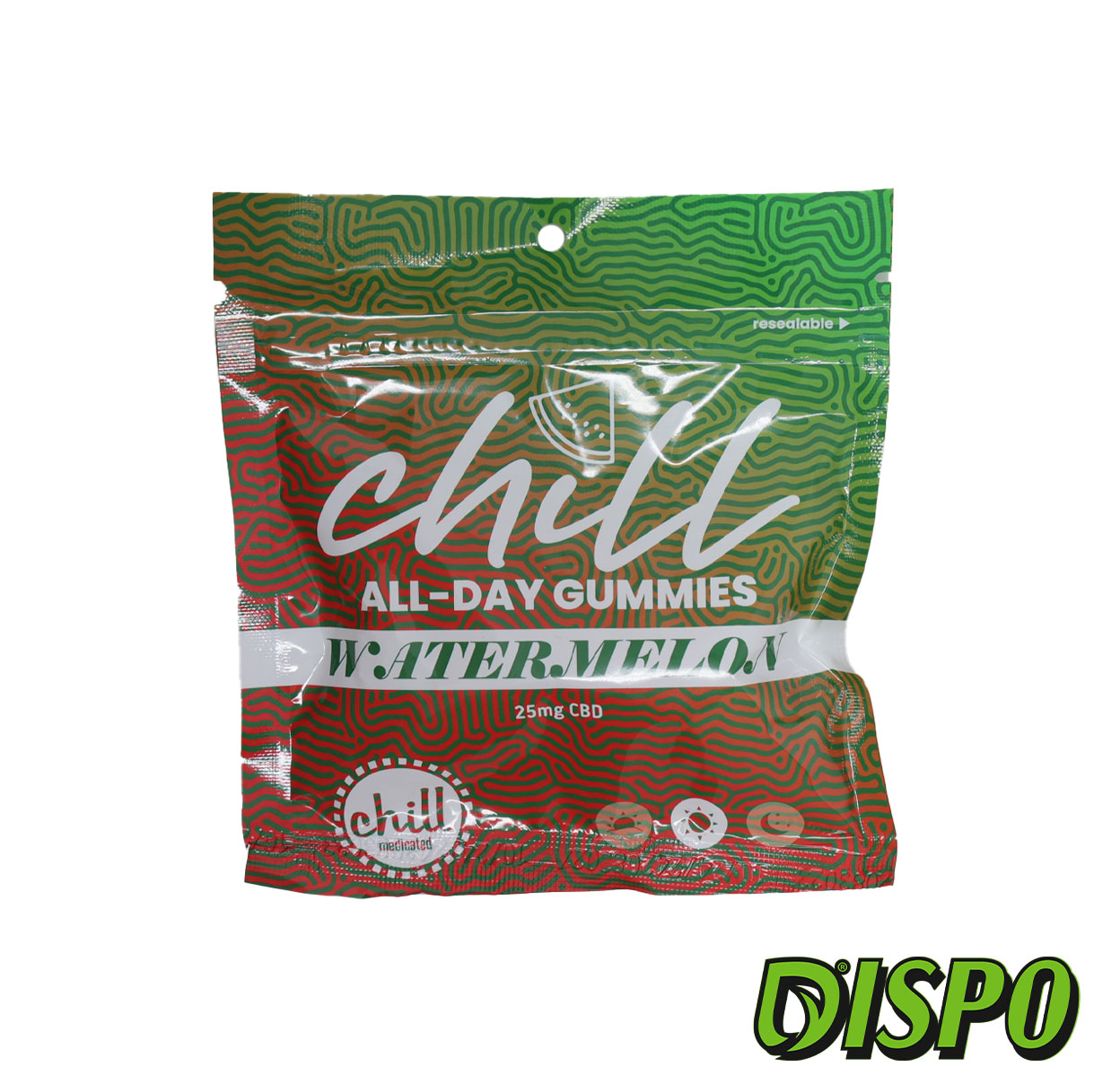Photograph of product: Chill Medicated - Watermelon All-Day 500mg CBD Gummies