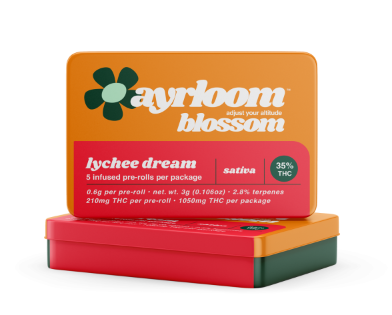 Photograph of product: Lychee Deam 0.6G 5PK Infused Pre-rolls | 3G |