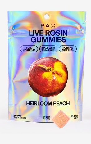 Photograph of product: Heirloom Peach | Live Rosin Gummies | 20pk