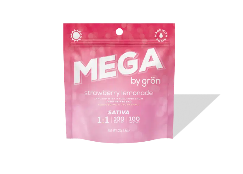 Photograph of product: 100mg Strawberry Lemonade Pearl Gummie [1:1 TH-oui:CBC]