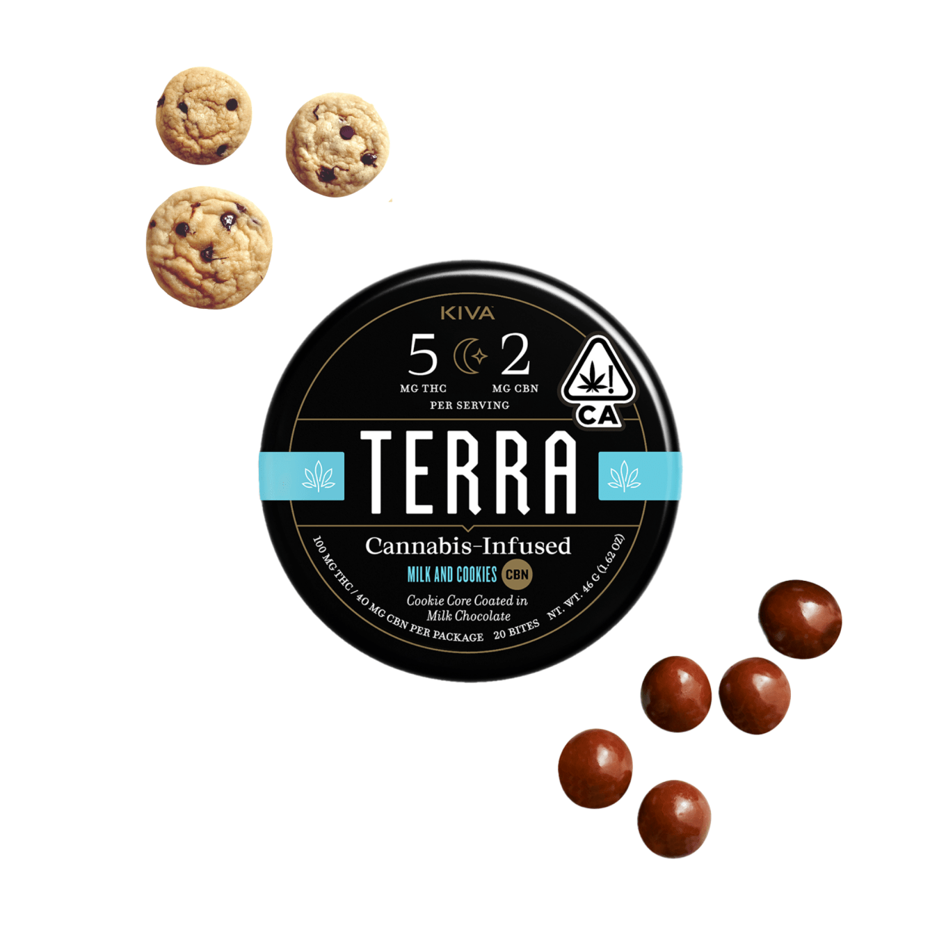 Photograph of product: Terra Bites - Milk & Cookies 5:2 TH-oui:CBN - 100mg - 20ct