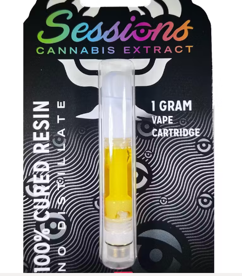 Photograph of product: Cartridge - 1g Cured Resin Sessions - Orange Candy