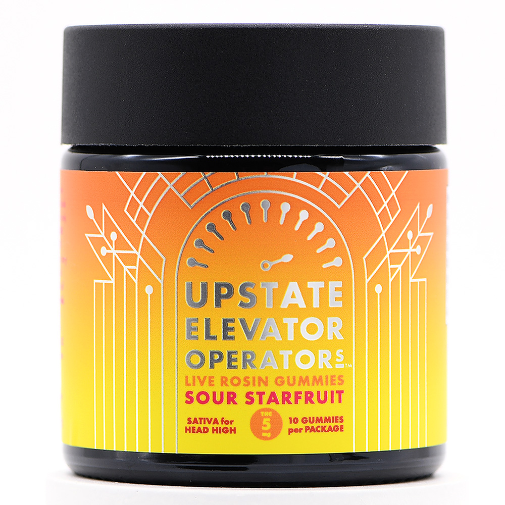 Photograph of product: Sour Starfruit Live Rosin TH-oui Gummy (10 Pack)