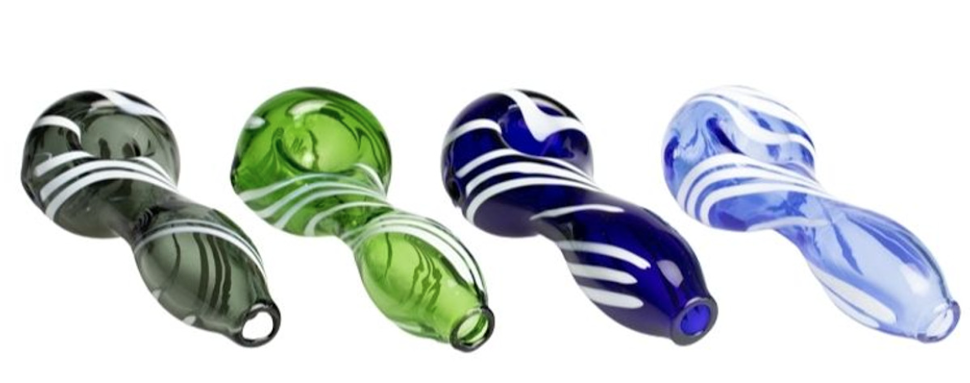 Photograph of product: Glass - 4.5" Translucent Hand Pipe - Dark Blue