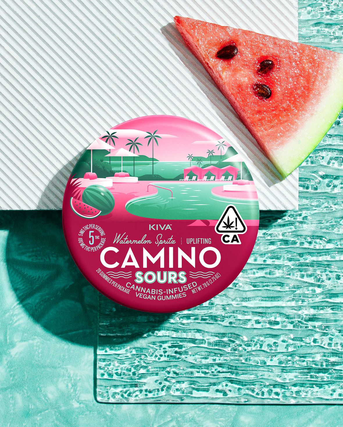 Photograph of product: Camino Sours Watermelon Spritz [S] 100mg Gummies