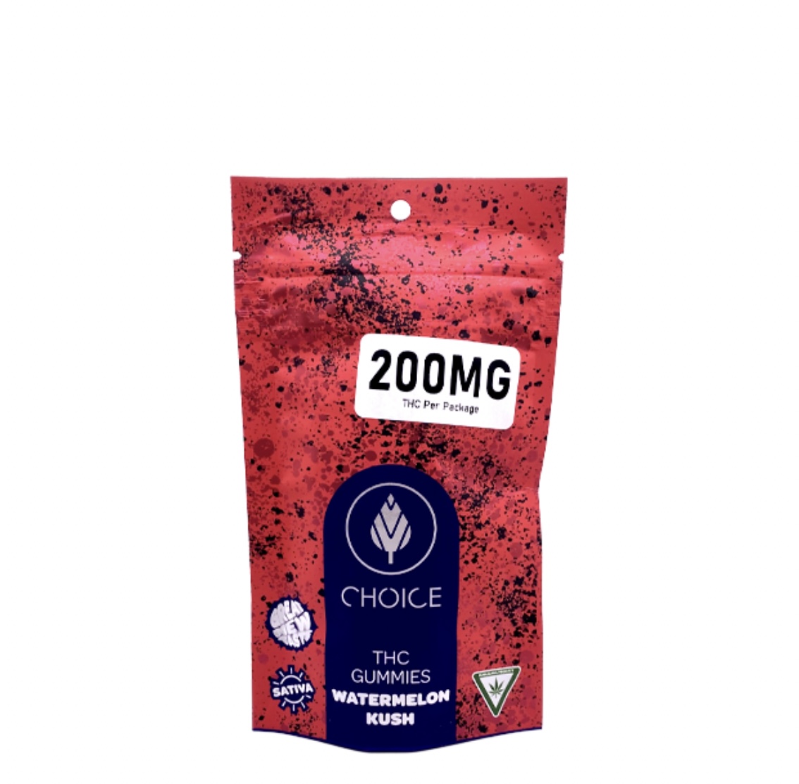 Photograph of product: Choice: Watermelon Kush 200MG Gummies (S)