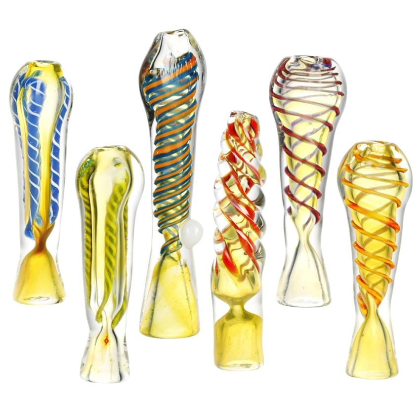 Photograph of product: Glass - Chillum - Classic Fumed - 3" to 4" - Assorted Designs