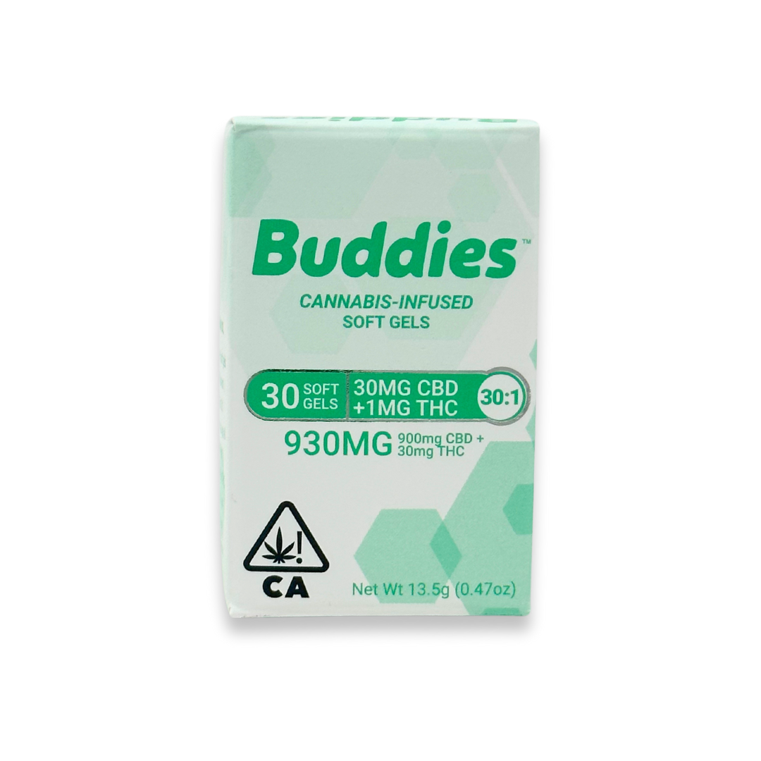 Photograph of product: Buddies - CBD/TH-oui 30:1 30mg/1mg  - Capsules - 30ct - 1000