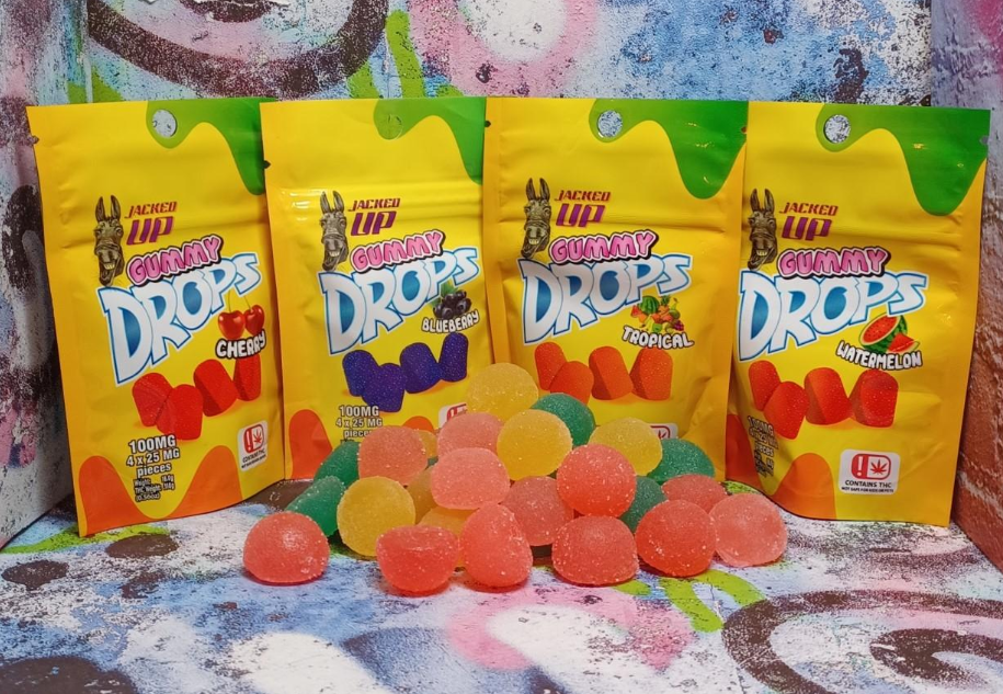 Photograph of Product: Jacked up Gummy Drops Watermelon