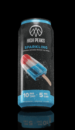 Photograph of product: High Peaks | Rocket Pop | Beverage | 10mg TH-oui : 5mg CBD | Singles