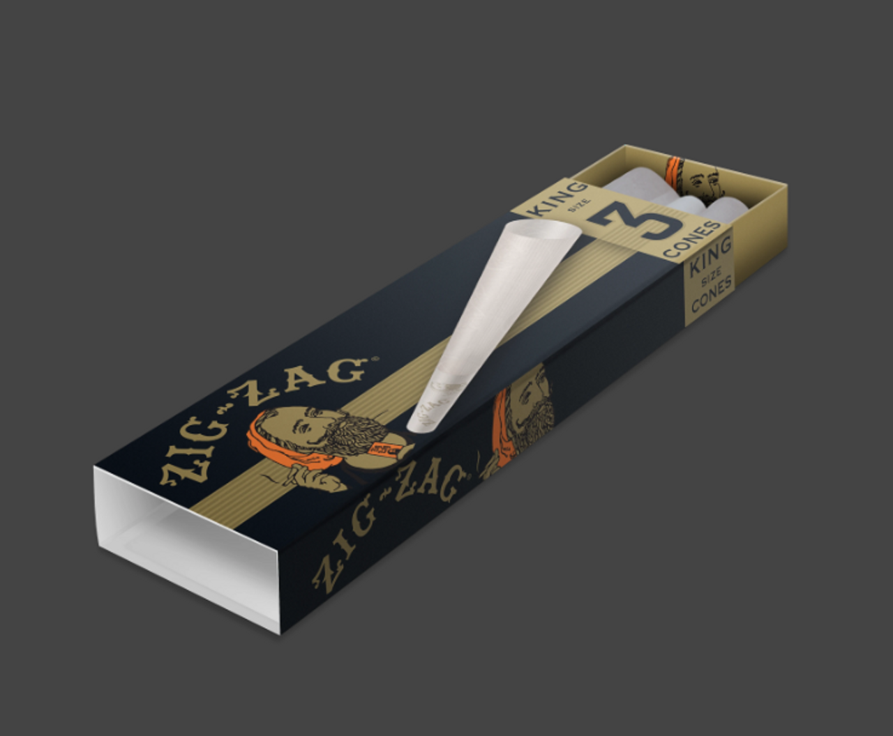 Photograph of product: Zig-Zag - Cones 3pk King Sized