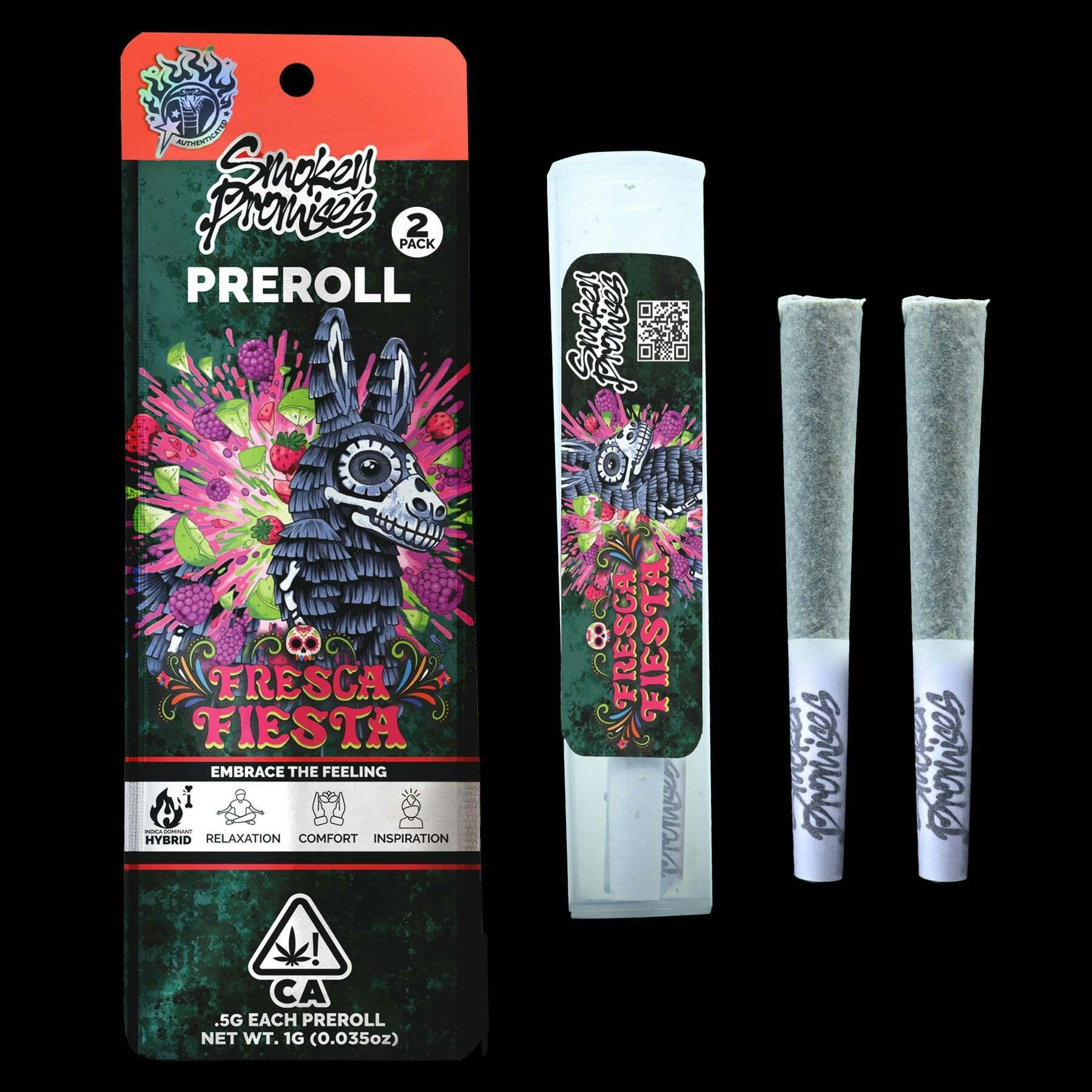 Photograph of product: Fresca Fiesta [H] (2PK) Non-Infused Pre-Rolls | Smoken Promises