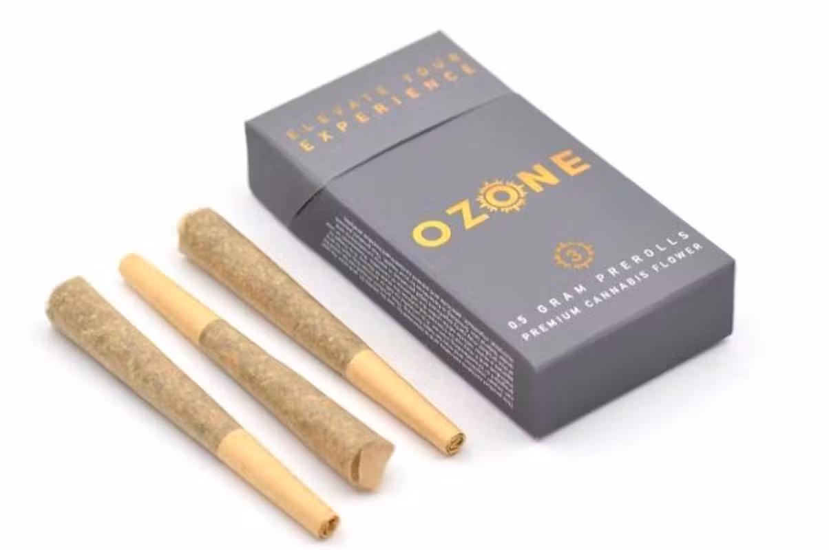 Photograph of product: Dual OG | 0.5g | 3pk Pre-Rolls | Ozone