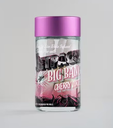 Photograph of product: JetPacks | Big Bang | Cherry Vortex | 5pk | Infused Pre-rolls