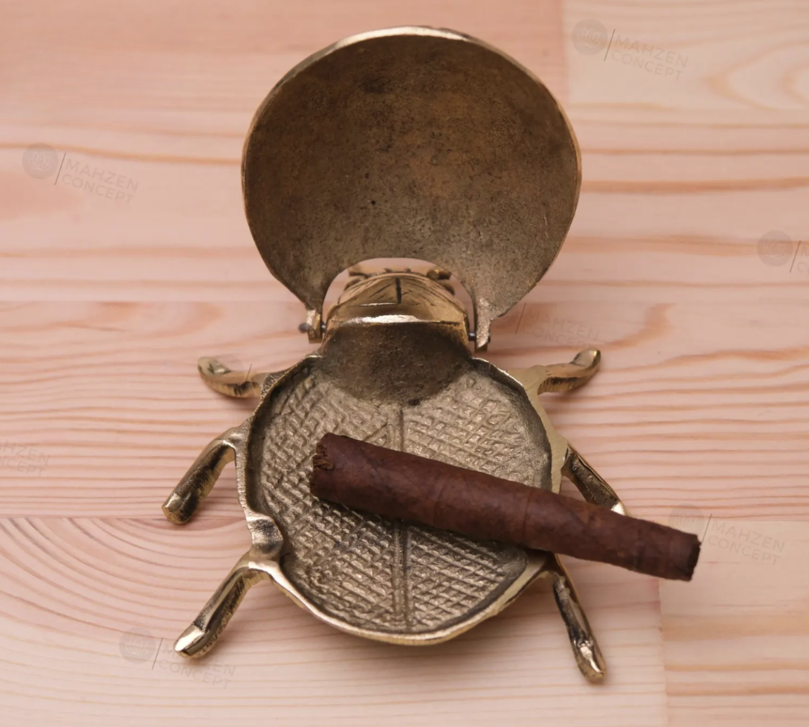 Photograph of product: Brass/Copper Ladybug Ashtray