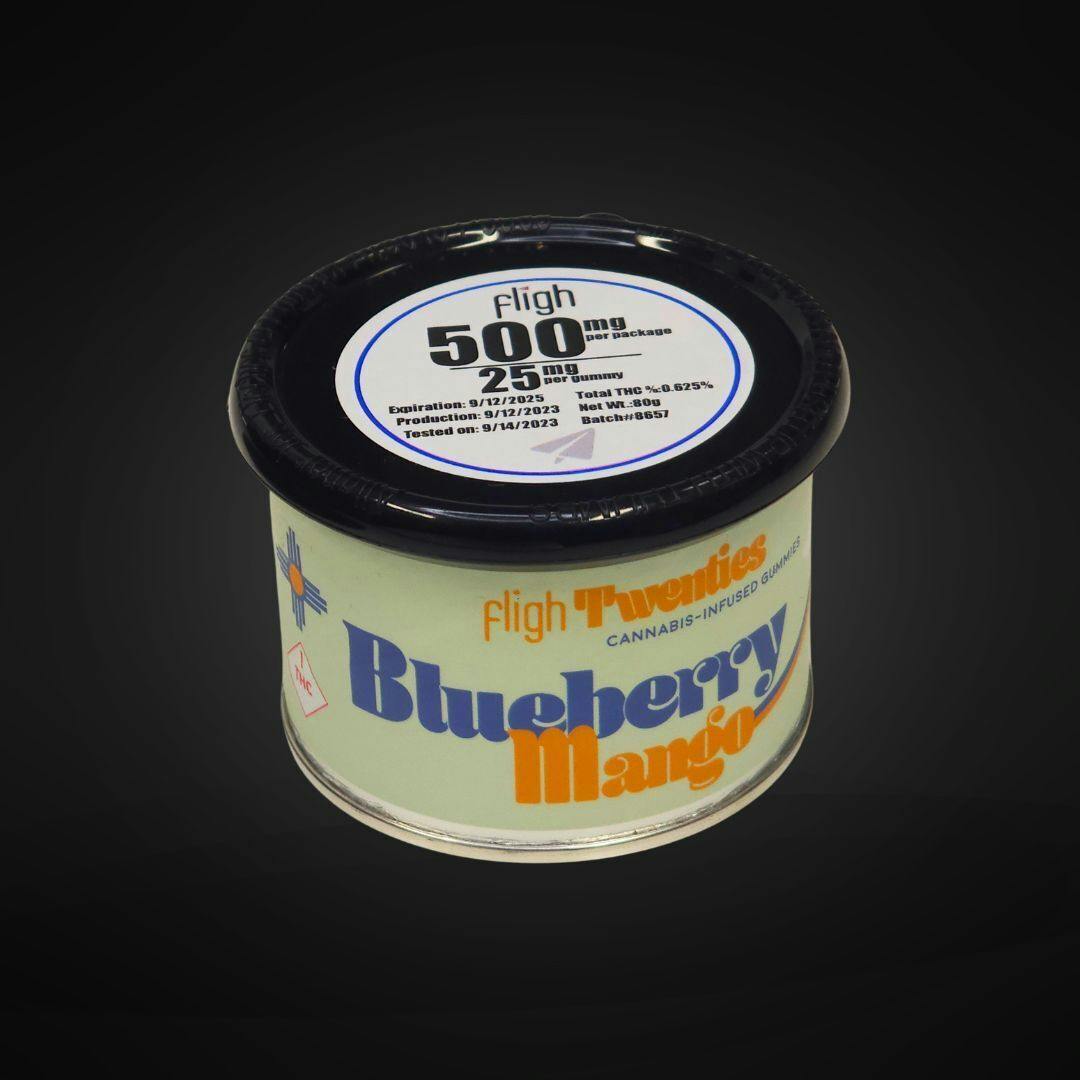 Photograph of product: Fligh - Med - Blueberry Mango - Gummies - 500mg