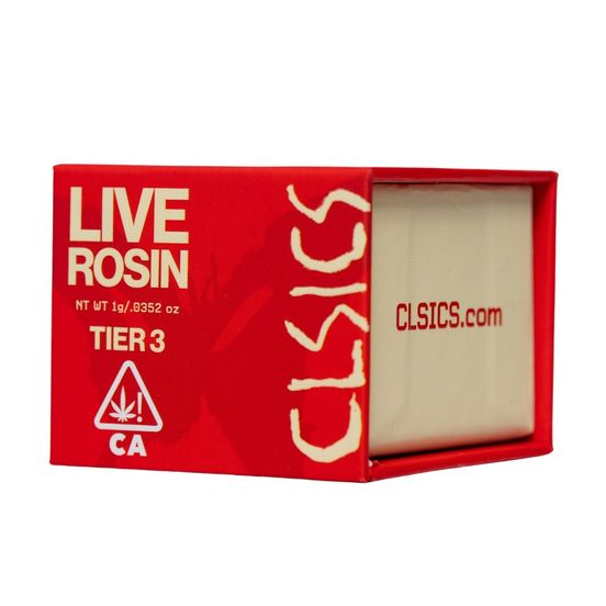 Photograph of product: CLSICS Tier 3 Live Rosin Surely Temple 1g - 