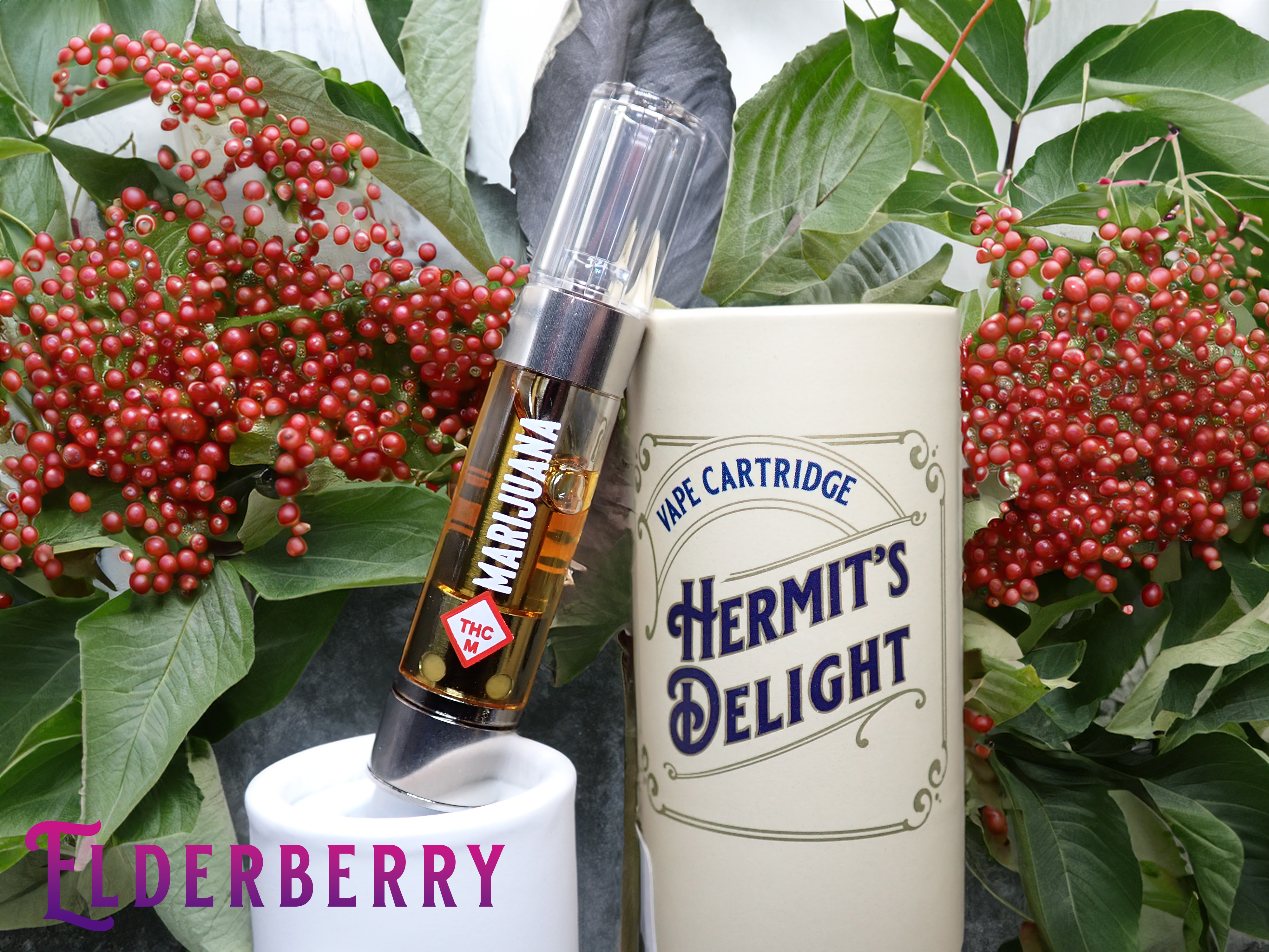 Photograph of product: Elderberry - Hermit's Delight - 1g Vape Cart