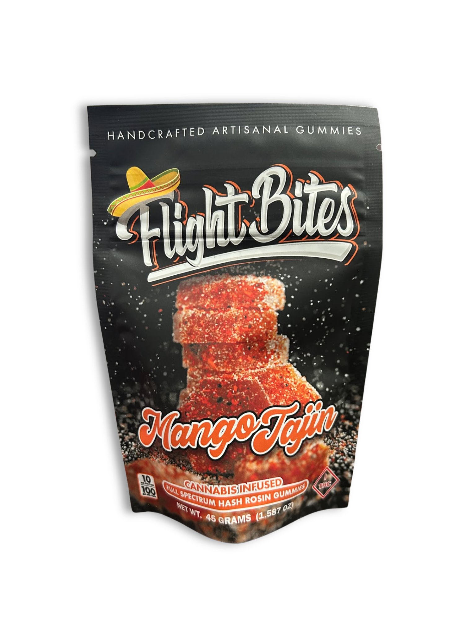 Photograph of product: Flight Bites - Mango Tajin Rosin Gummies 100mg