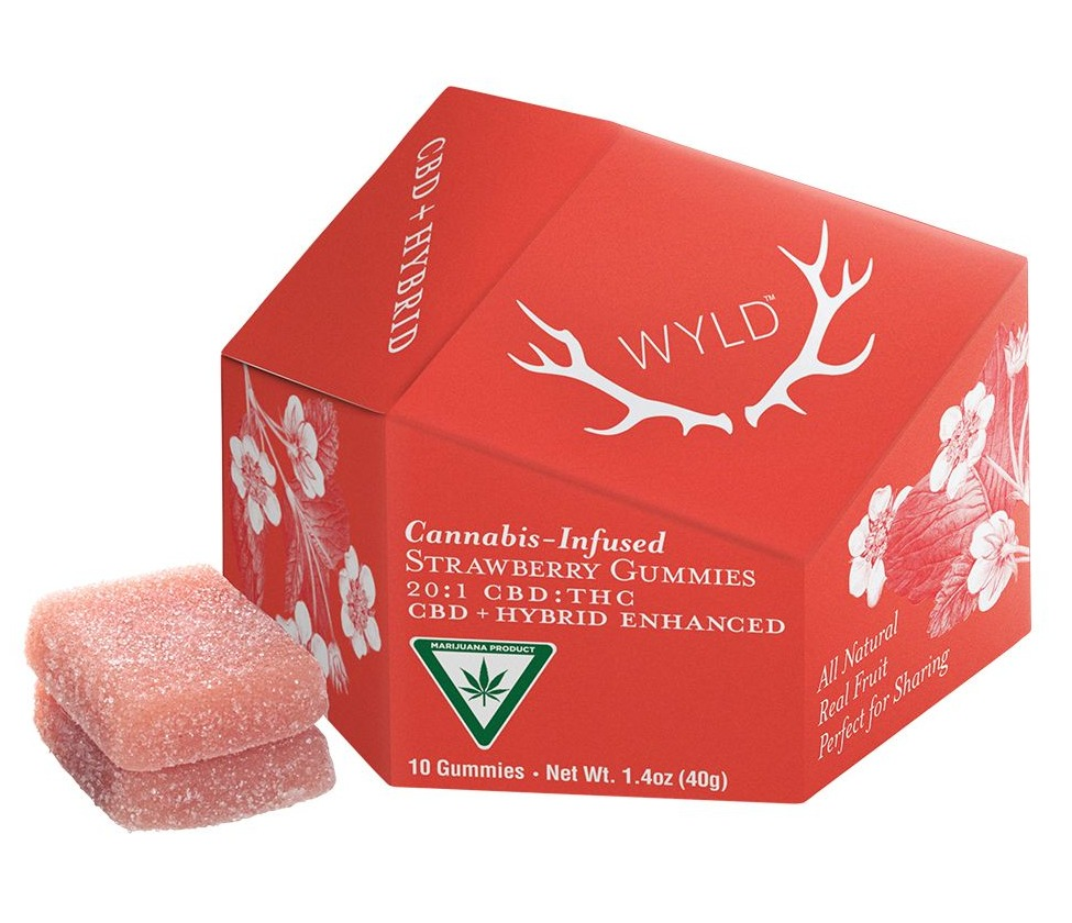 Photograph of product: Strawberry Gummies | 20:1 CBD : Hybrid | 200mg CBD | Wyld