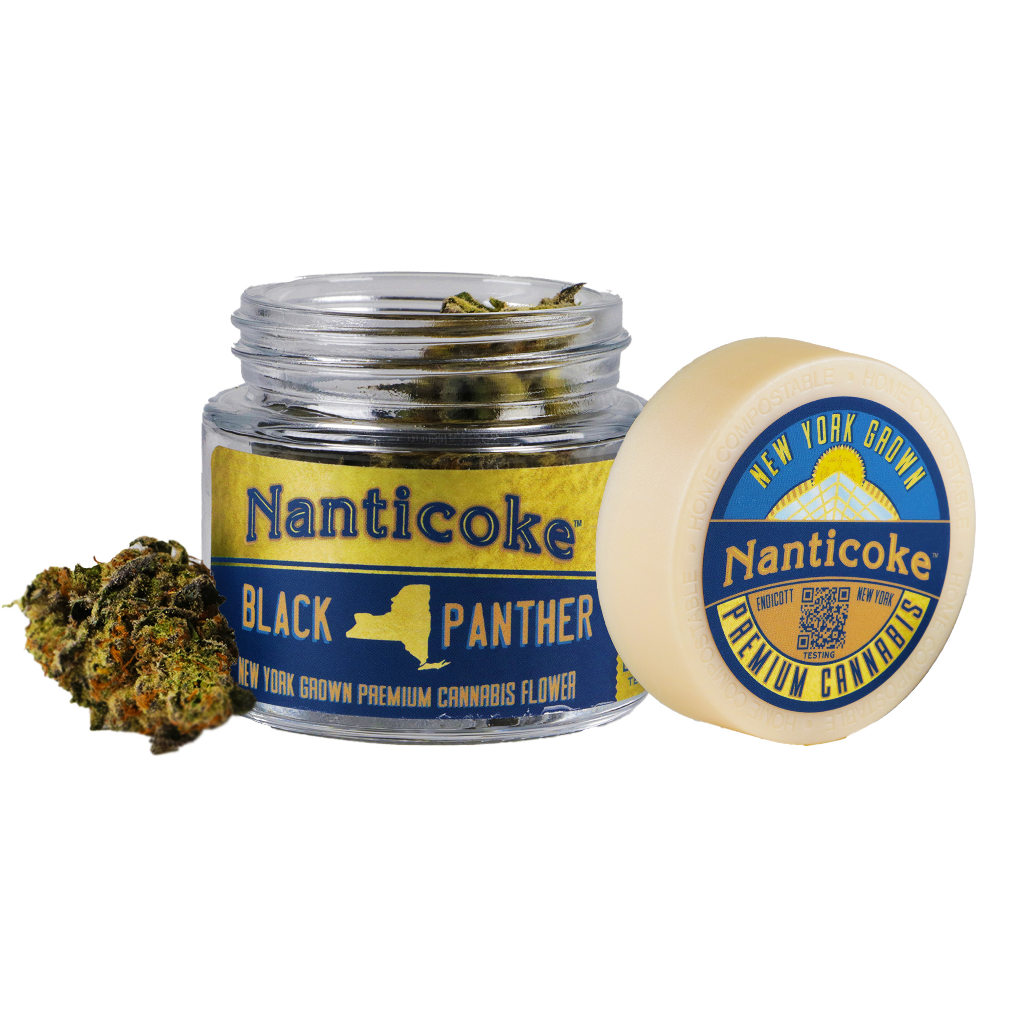 Photograph of product: Nanticoke - Flower - Black Panther (H) - 3.5g