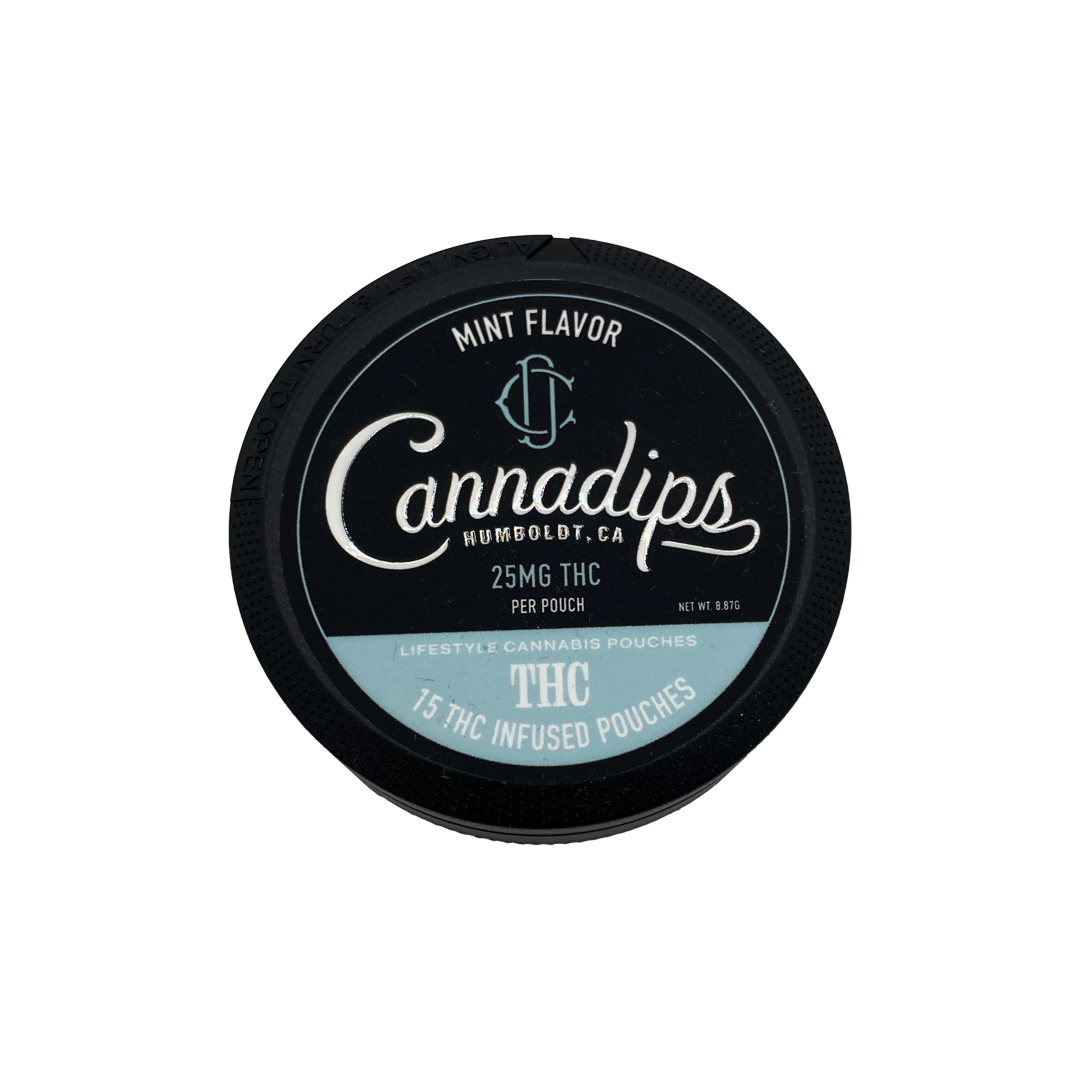 Photograph of product: DHC - Pouches - Sublingual - Cannadips Mint - Hybrid - 375MG