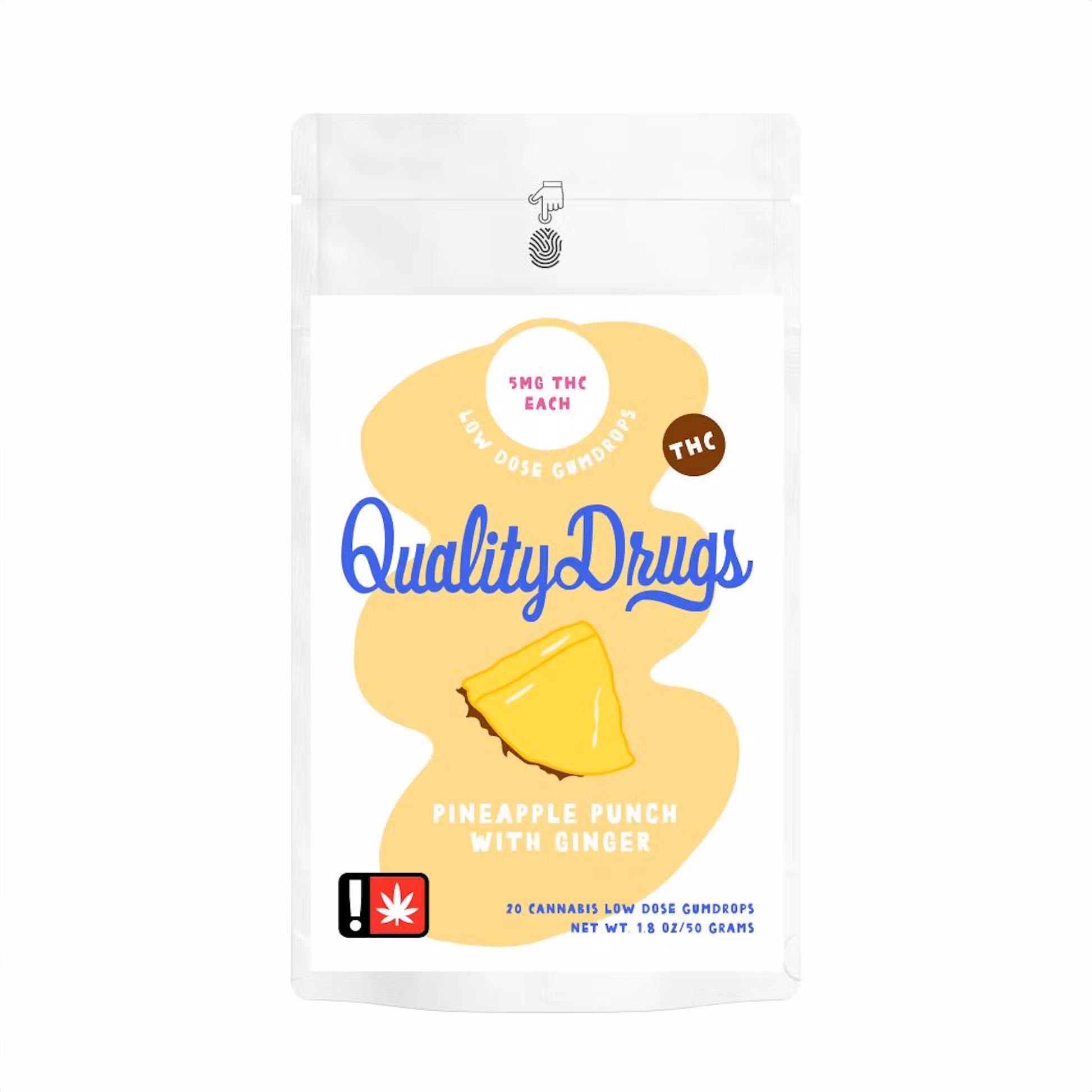 Photograph of product: Quality Drugs - Low Dose Pineapple Punch w/ Ginger - Gummy