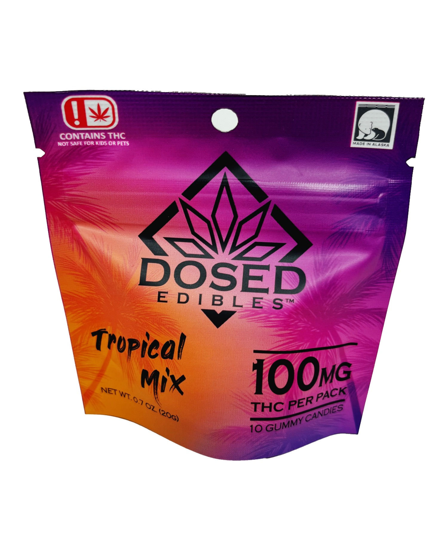 Photograph of product: 10mg TH-oui "Tropical Mix" Gummy 10-Pack by Dosed