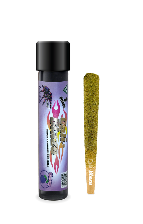 Photograph of product: CALI-BLAZE TARANTULA | BLUEBERRY | INFUSED PREROLL