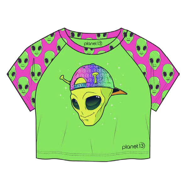 Photograph of product: Planet 13 Alien Crop Top - XL