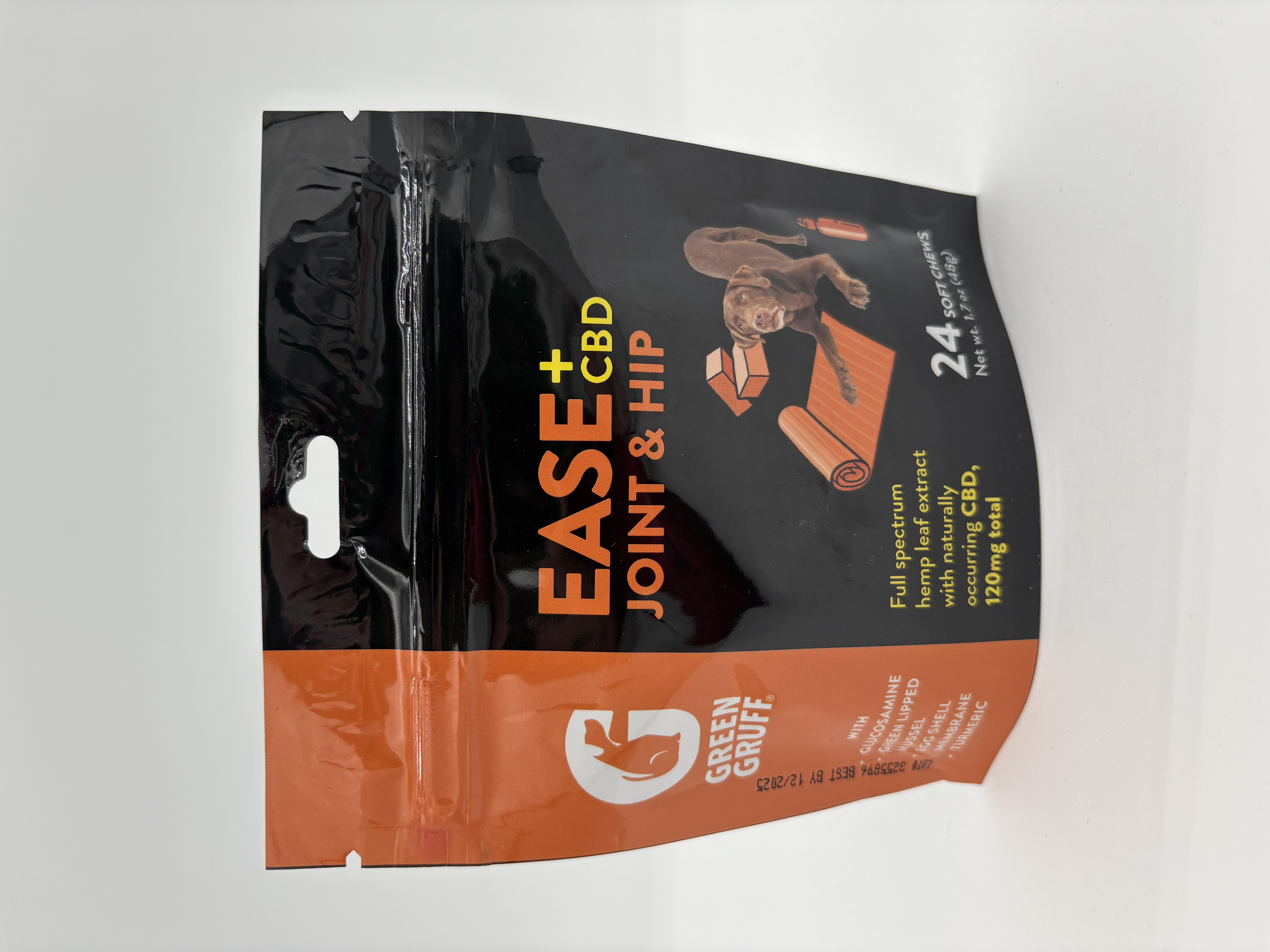 Photograph of Product: Green Gruff | Ease Joint & Hip | 24 Soft Chews for Dogs | 120mg CBD