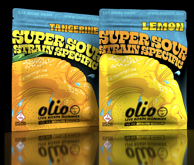 Photograph of product: Olio - 100mg - Gummy - Super Sour Tangerine [S]