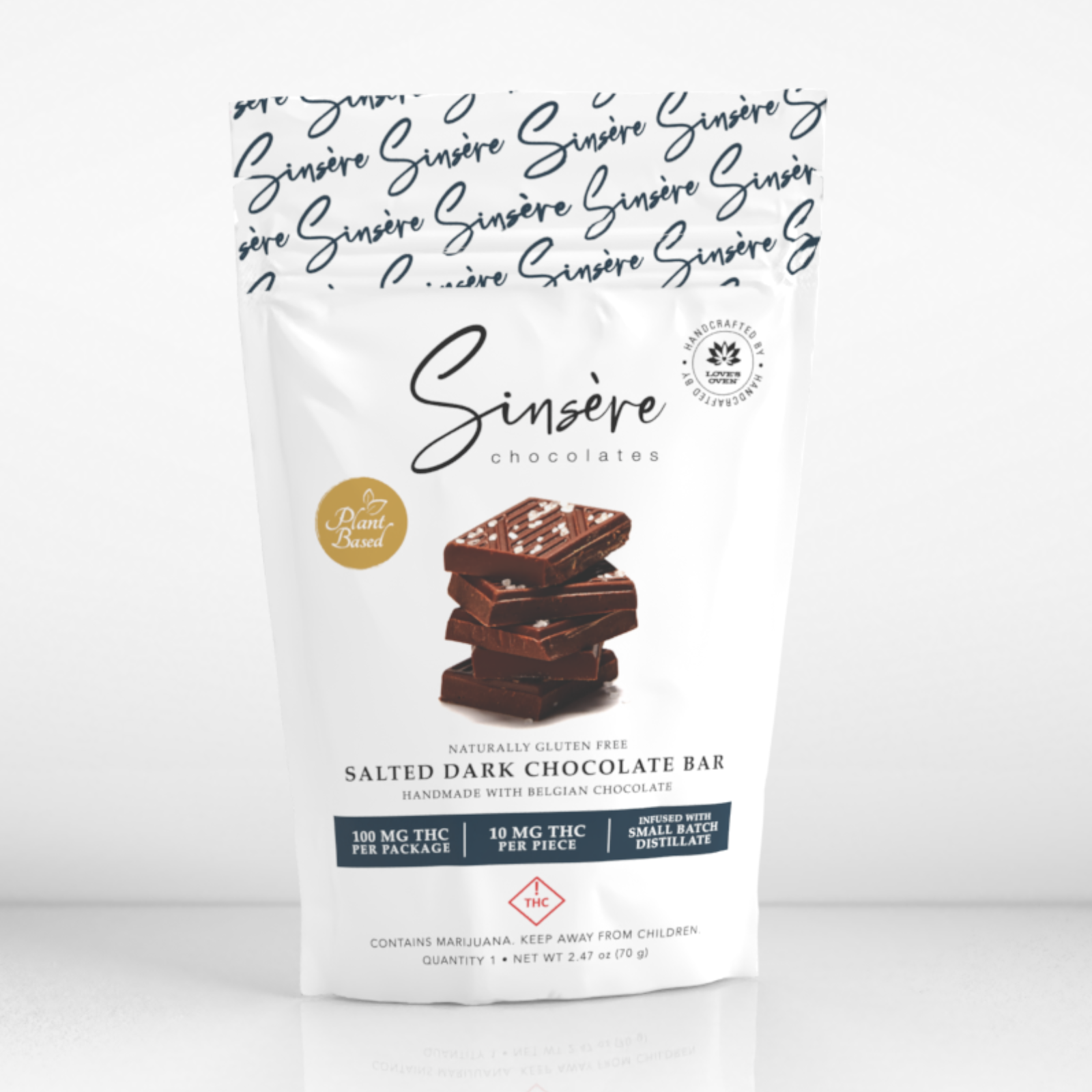 Photograph of product: Sinsere Chocolates - Salted Dark Chocolate