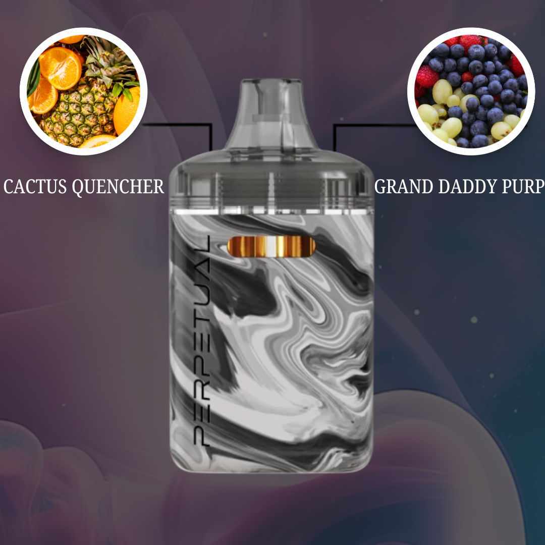 Photograph of product: Cactus Quencher & Grand Daddy Purp | 1g | Duo Disposable