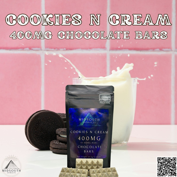 Photograph of product: MidSouth Extracts | 400mg | Cookies & Cream Bars
