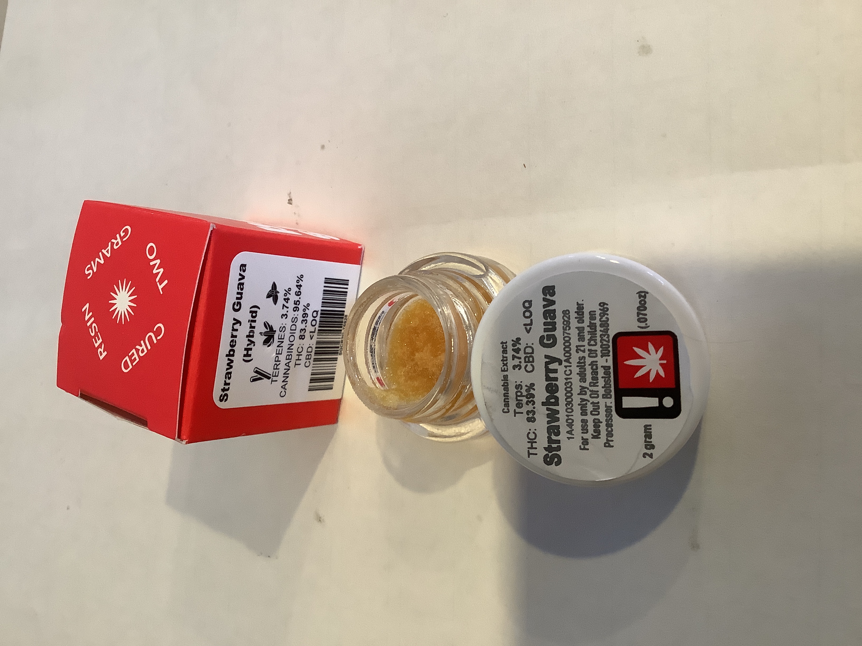 Photograph of product: Bobsled | STRAWEBERRY GUAVA Cured Resin | 2g