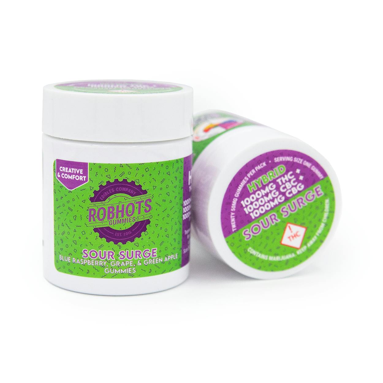 Photograph of product: Robhots Sour Surge Gummies 1000mg