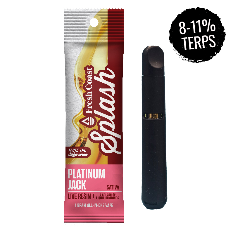 Photograph of product: Platinum Jack Live Resin Disposable | Splash
