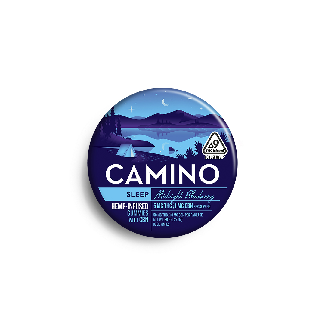Photograph of product: Camino SLEEP Midnight Blueberry TH-oui/CBN Gummies