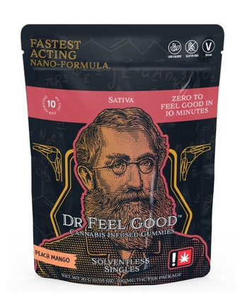 Photograph of product: Dr. Feel Good - BLUEBERRY LEMONADE - Single au chocolat Rosin Gummy - (100mg) - I