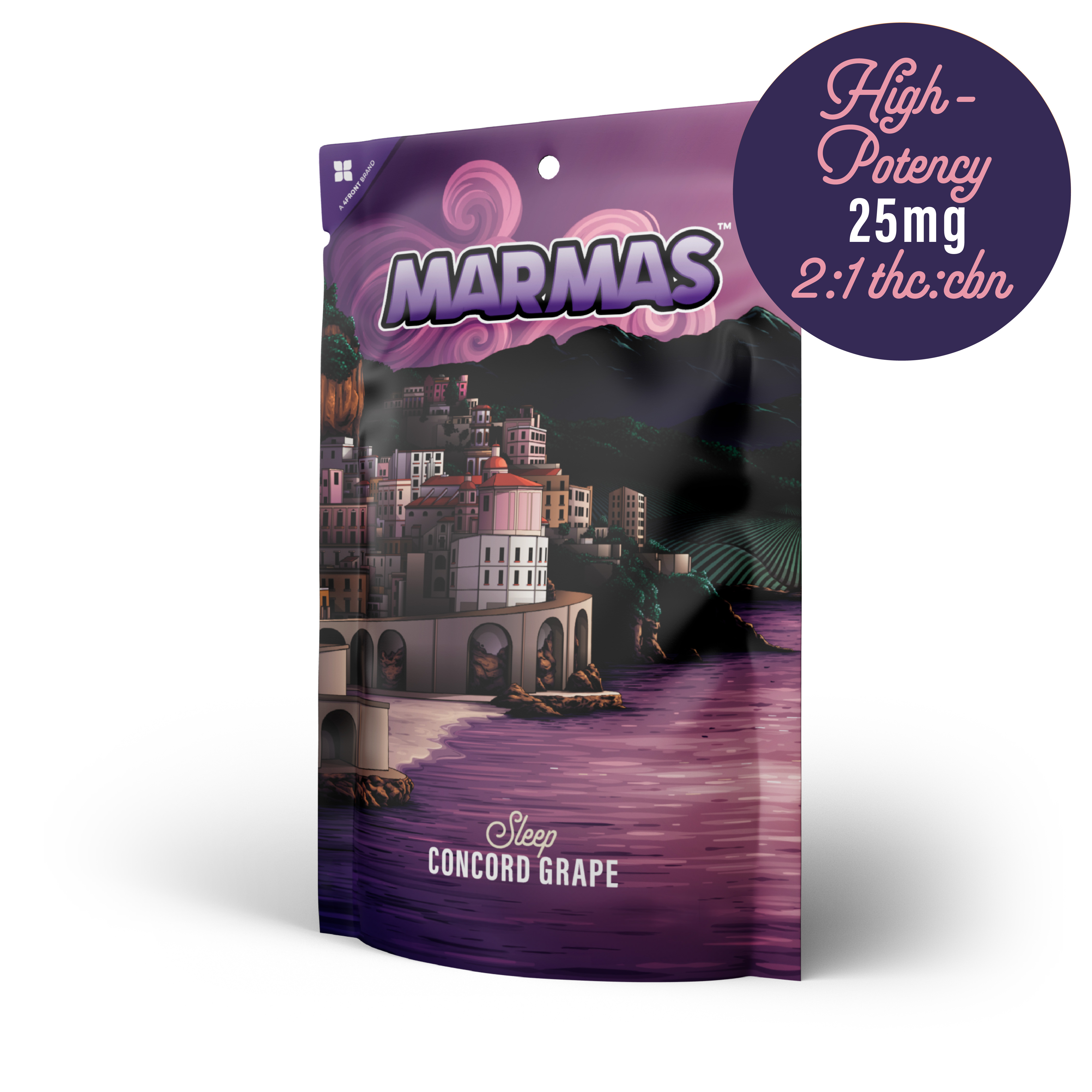 Photograph of product: Gummies | Marmas | Concord Grape Sleep High Dose [2:1 TH-oui:CBN] [20pk] [25mg each]